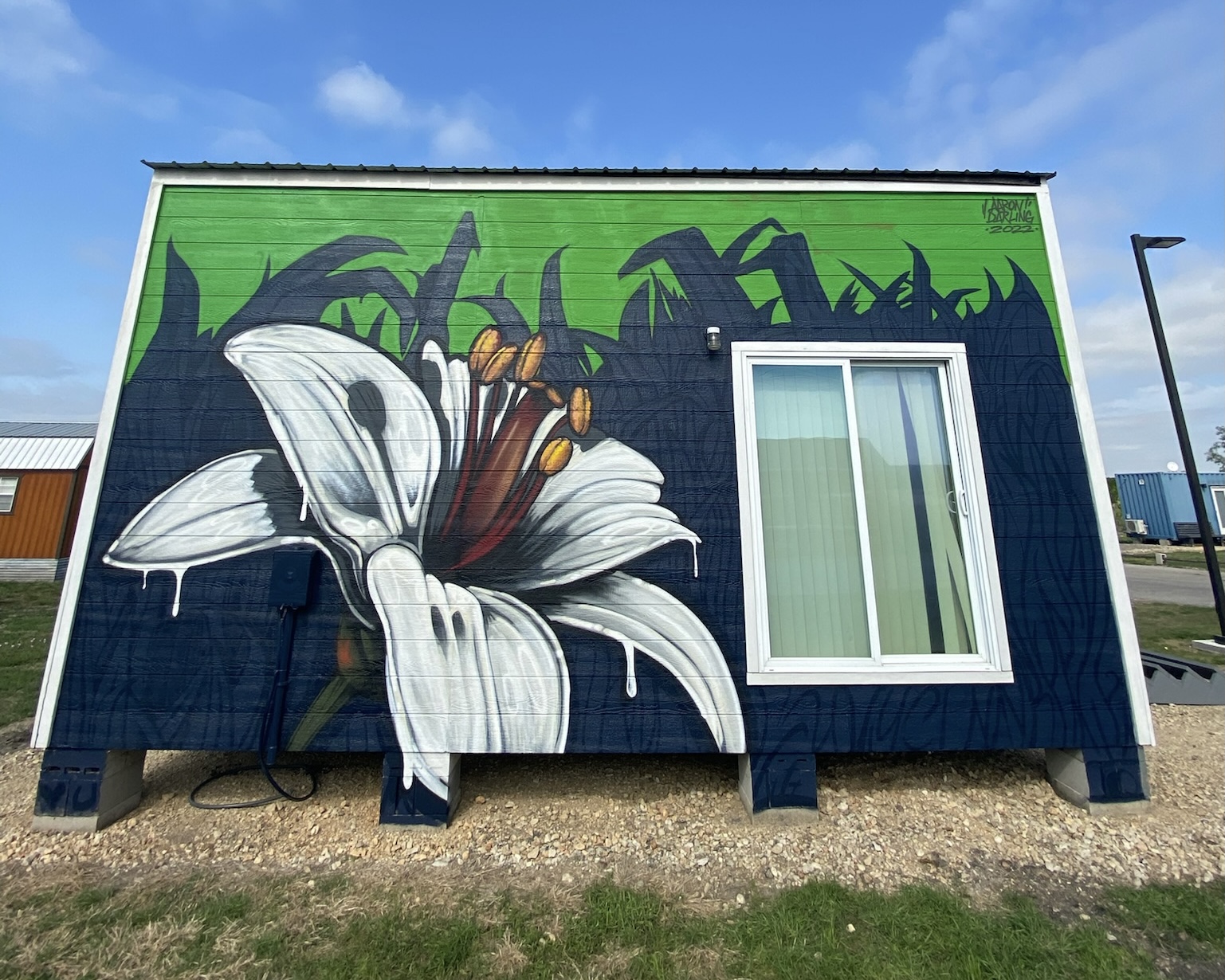 Accent lily mural