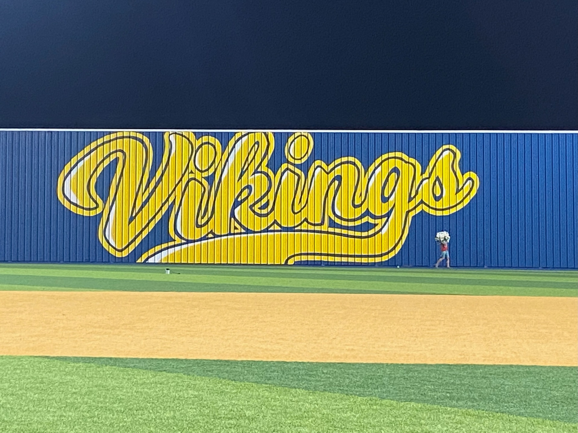 Vikings baseball field mural